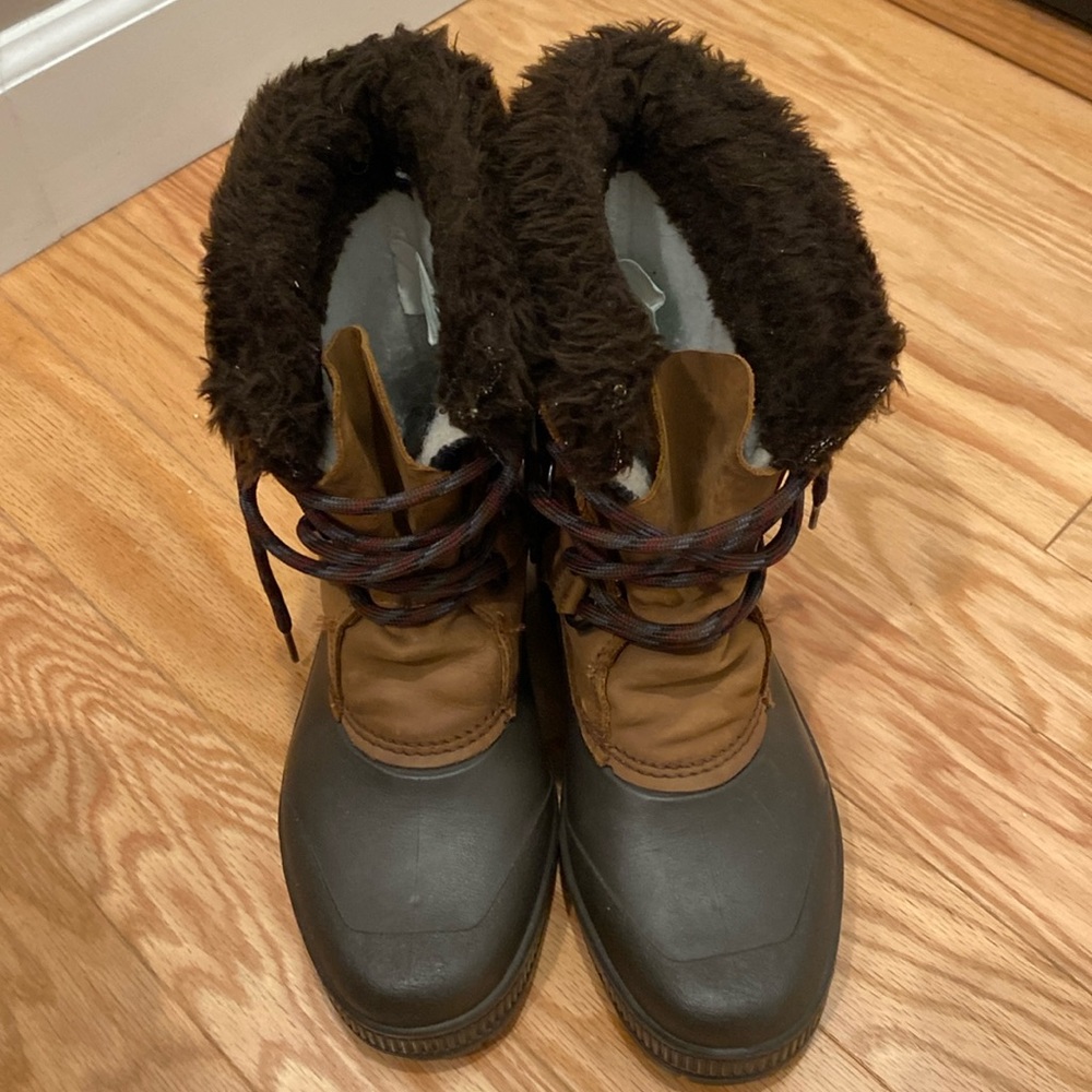 Sorel badger insulated waterproof boots winter snow size 6